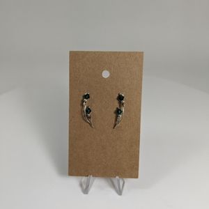 Gorgeous Emerald Bead Earrings, Beaded Ear Vines, Gemstone Jewelry, Gift Idea